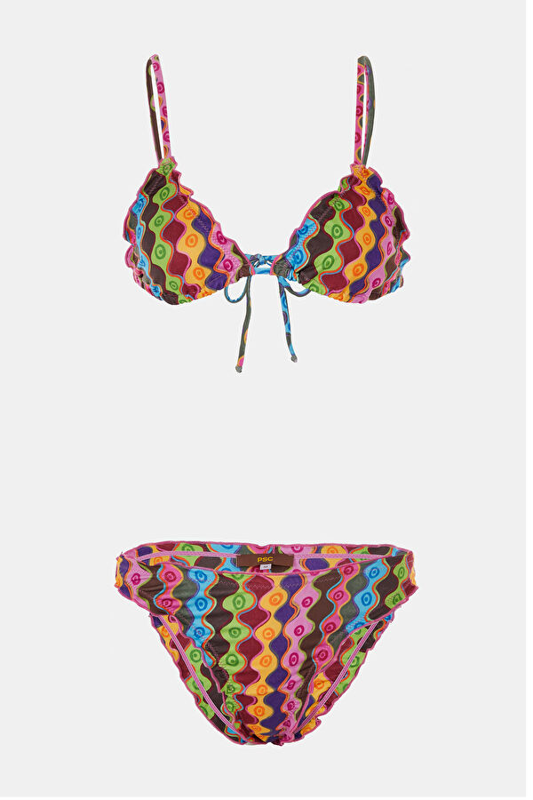 Multicolor Design Filled Bikini