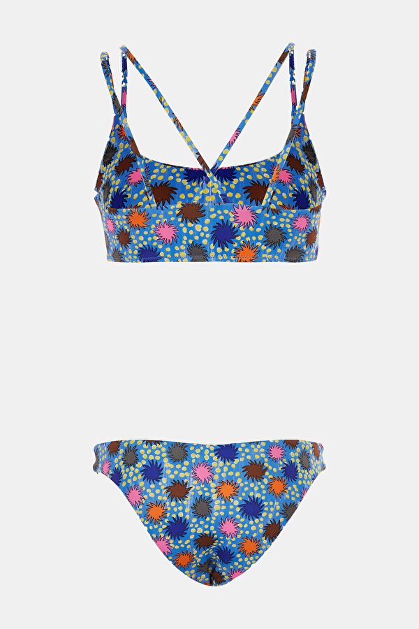 Mavi Desenli Kadın Bikini 2