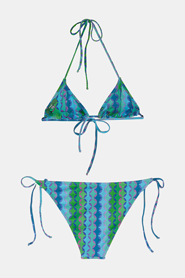 Yeşil Baklava Desenli Bikini 2