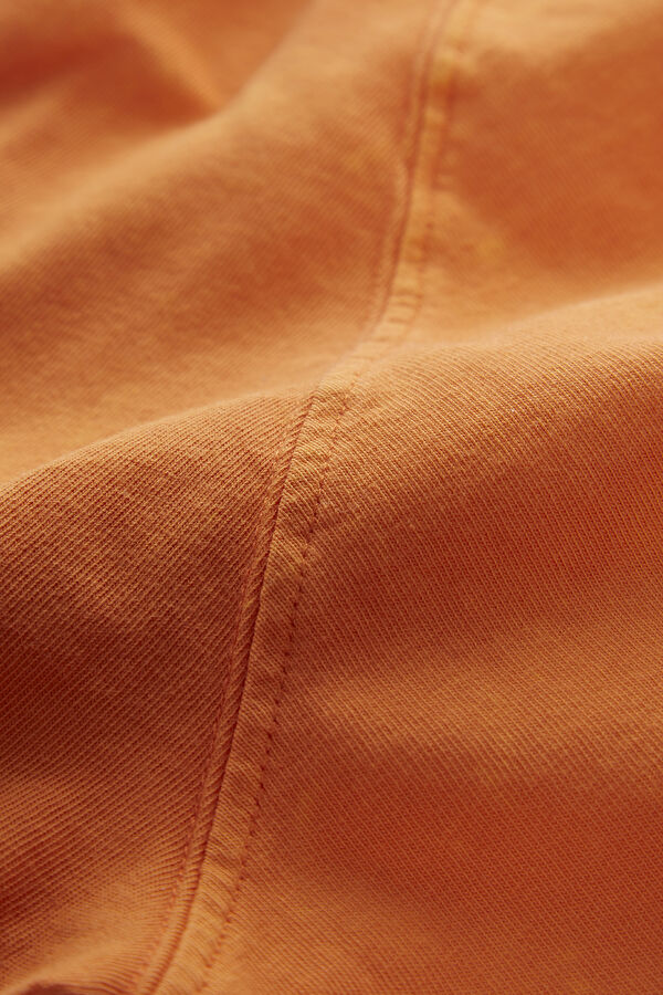 Orange Printed Bicycle Collar Tshirt 5