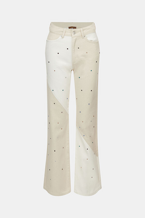 White Straight Leg Women's Trousers
