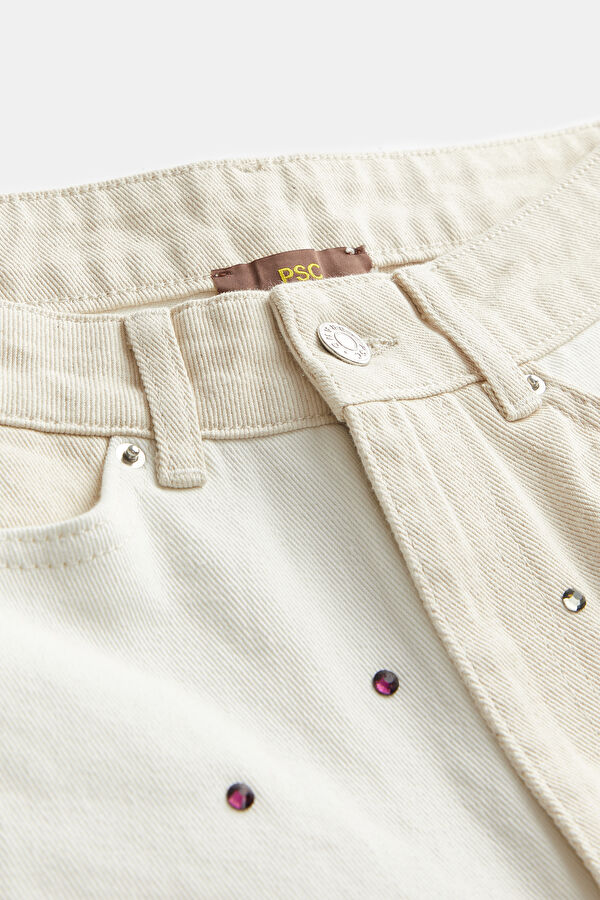 White Straight Leg Women's Trousers 3