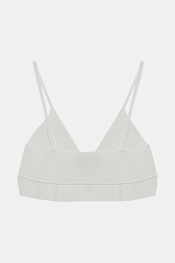 Ecru V-Neck Women's Bustier 2