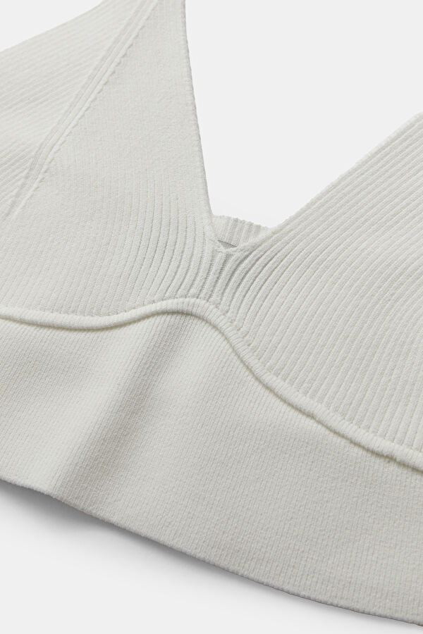 Ecru V-Neck Women's Bustier 3