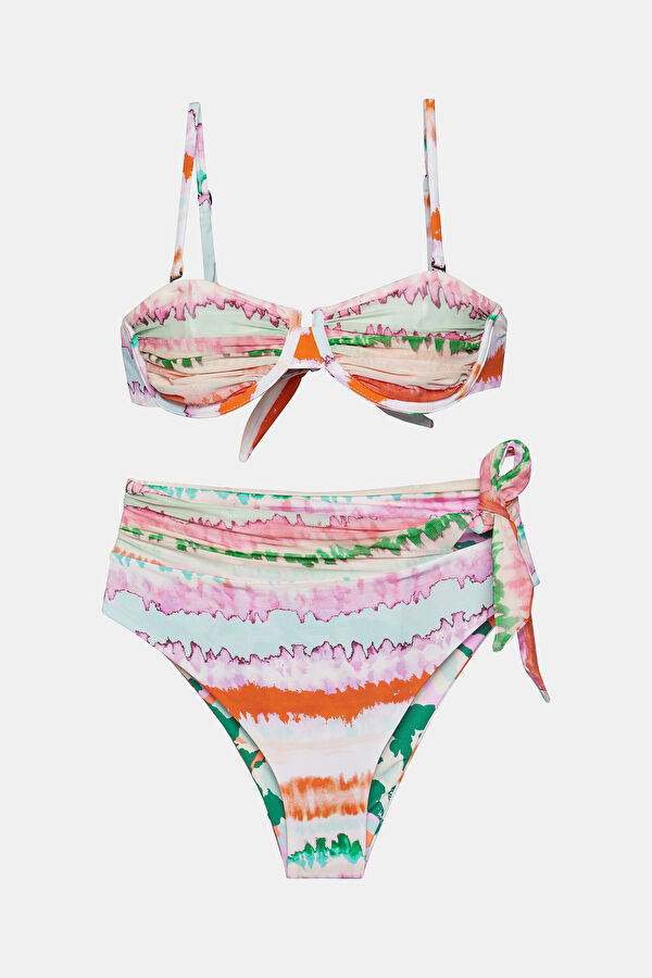 Pembe Desenli Bikini