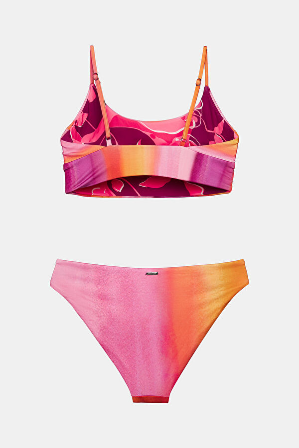 Pembe Desenli Kadın Bikini 2