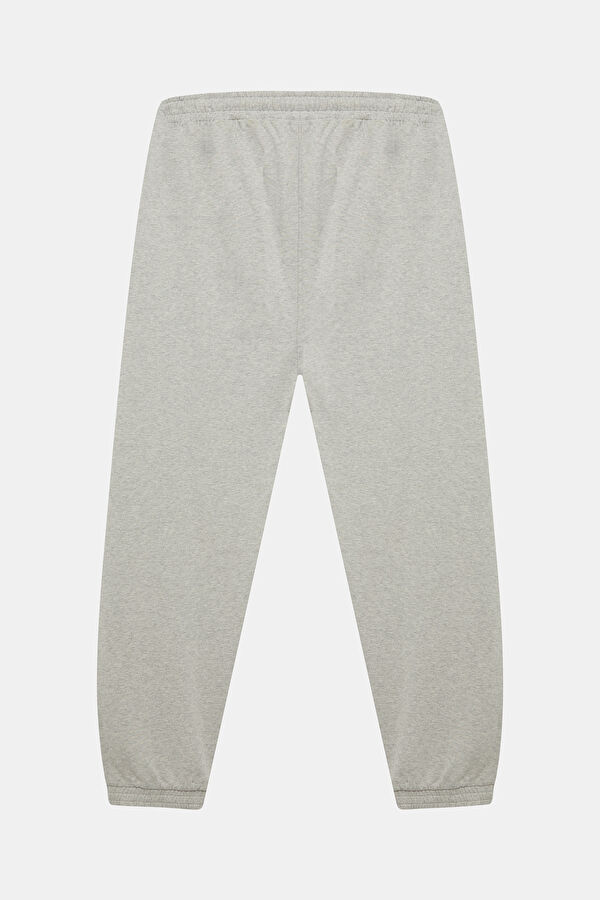 Oversize Gri Bol Paça Organik Pamuk Spor Erkek Pantolon 2