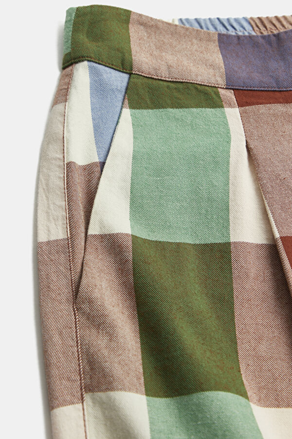 Relax Fit Multicolored Wide Leg Women's Trousers 4