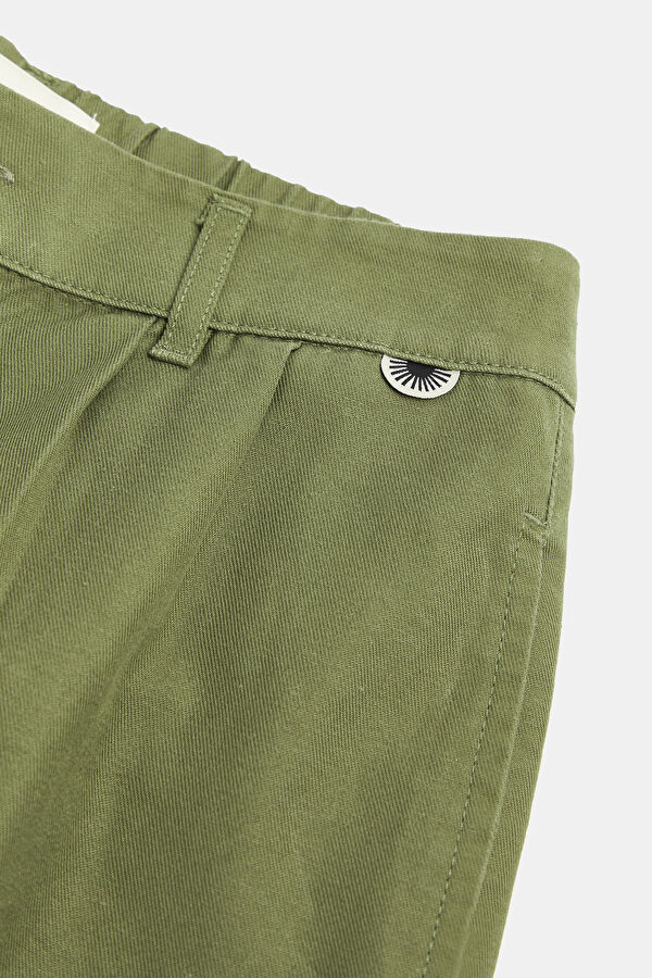 Khaki Straight Leg Women's Trousers 6