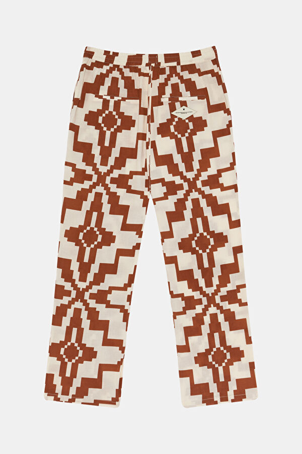 Orange Straight Leg Women's Trousers 2