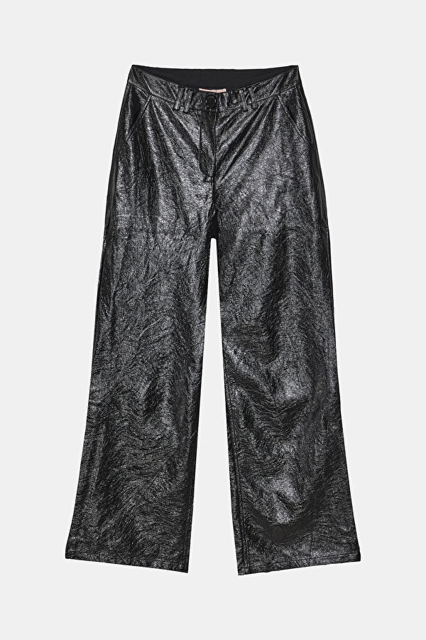 Relax Fit Black Straight Leg Women's Trousers