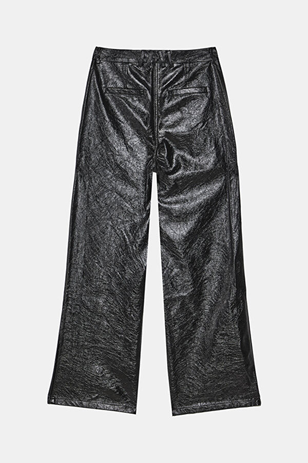 Relax Fit Black Straight Leg Women's Trousers 2
