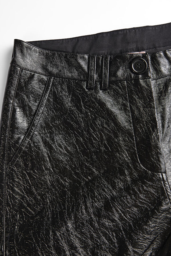 Relax Fit Black Straight Leg Women's Trousers 3