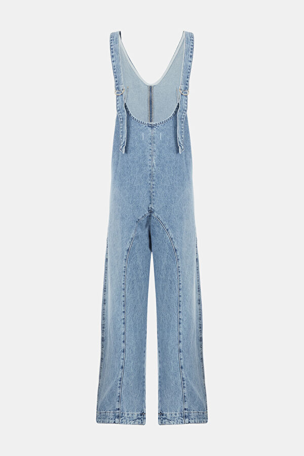 Açık Mavi Denim Tulum 4