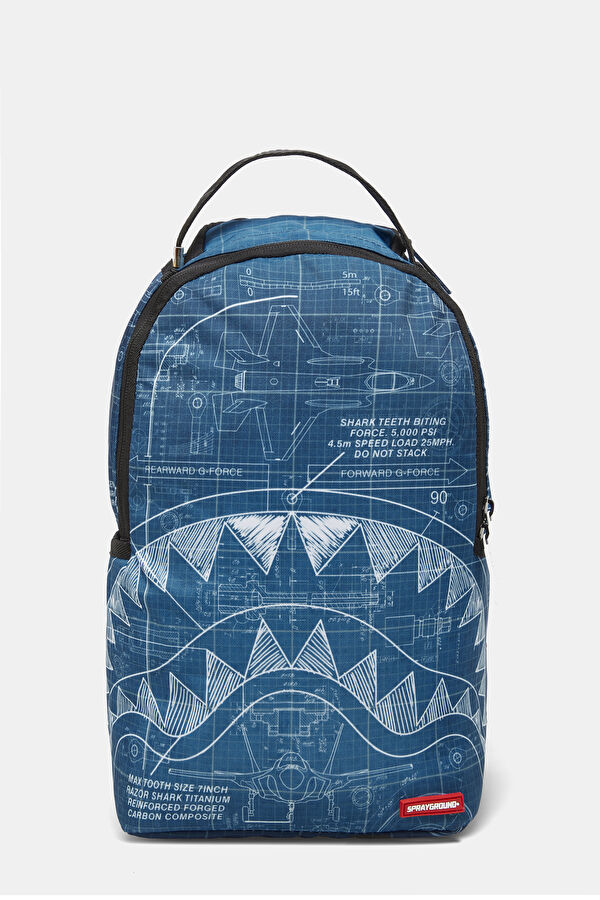 Unisex Sprayground Turkuaz Desenli Sırt Çantası