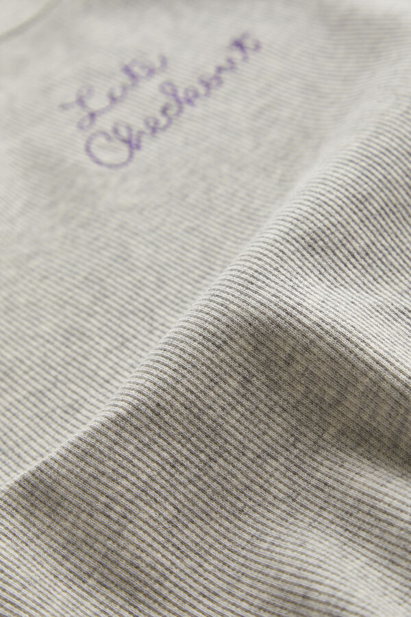 Gri Bisiklet Yaka T-Shirt 4