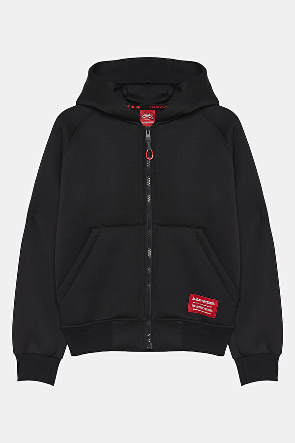 Black Printed Hoodie Sweatshirt