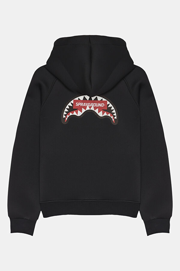 Black Printed Hoodie Sweatshirt 2