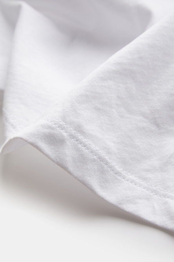 White Printed Bicycle Collar Blouse 5