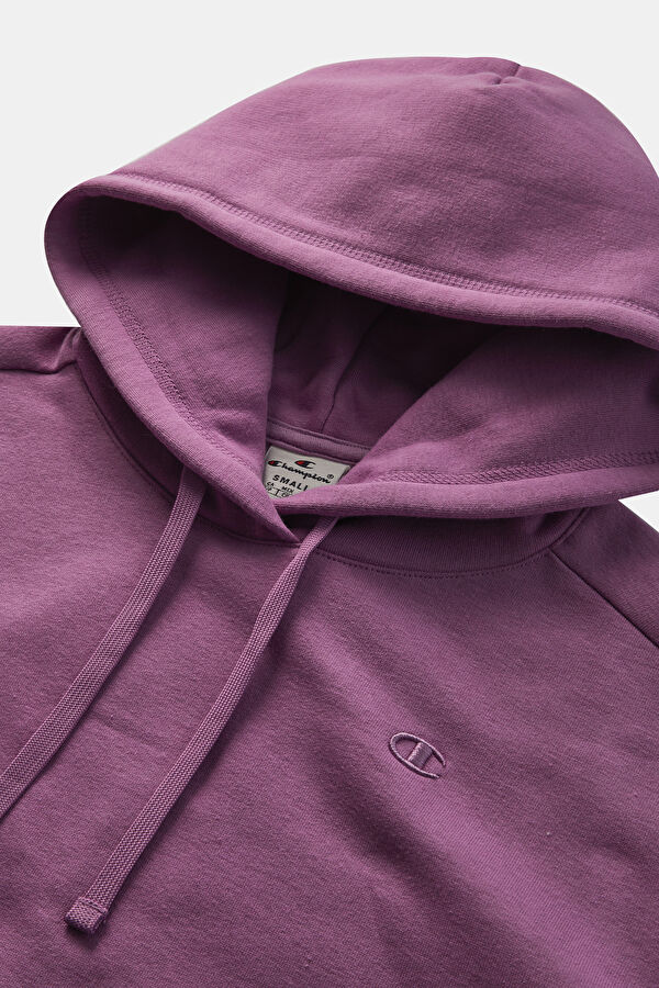 Mor Relax Kalıp Kapuşonlu Sweatshirt 5