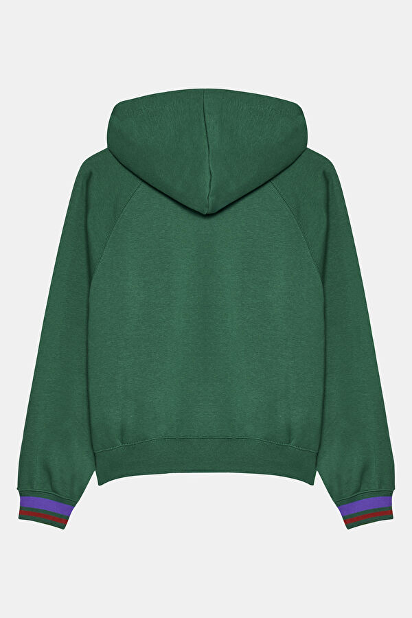 Yeşil Kapuşonlu Sweatshirt 2