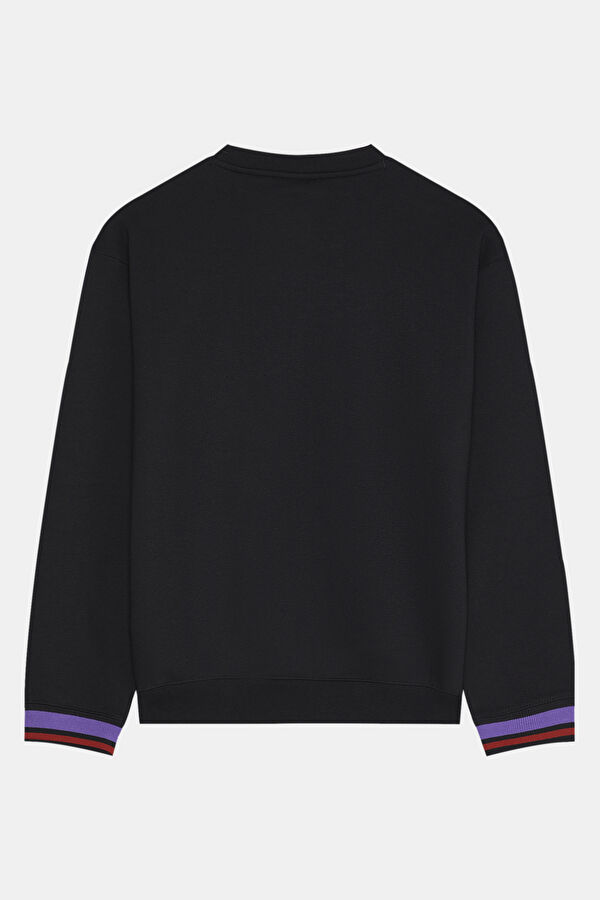 Siyah Bisiklet Yaka Sweatshirt 2
