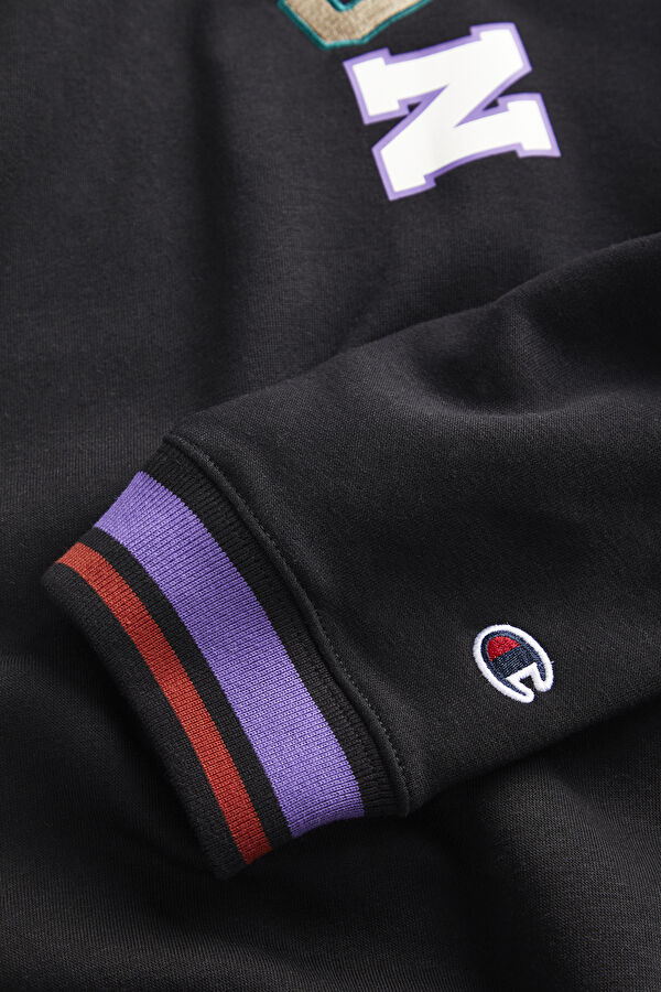 Siyah Bisiklet Yaka Sweatshirt 4