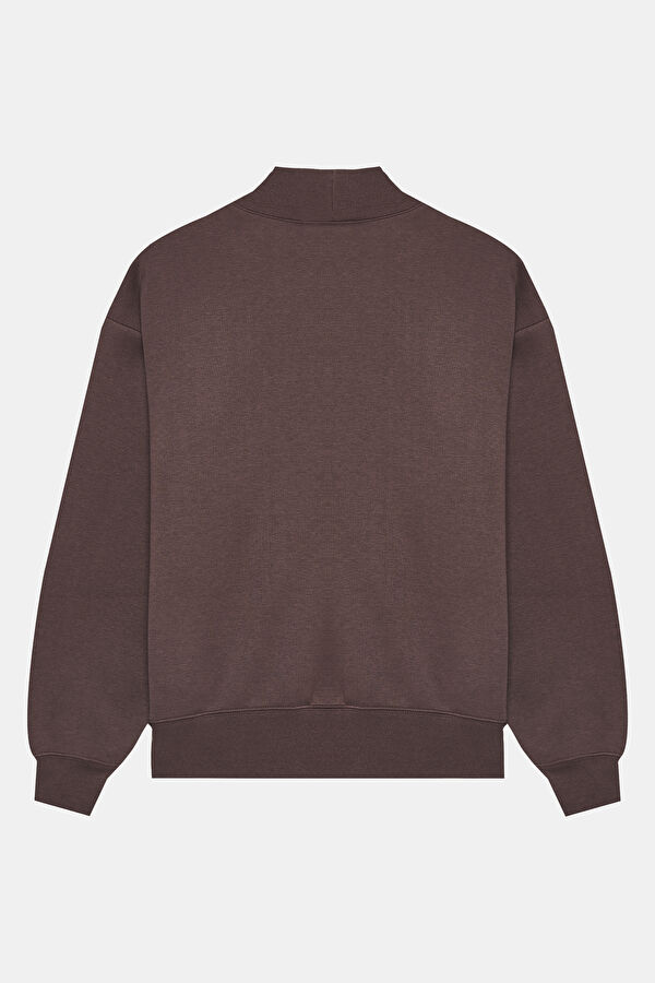 Kahve Balıkçı Yaka Sweatshirt 2