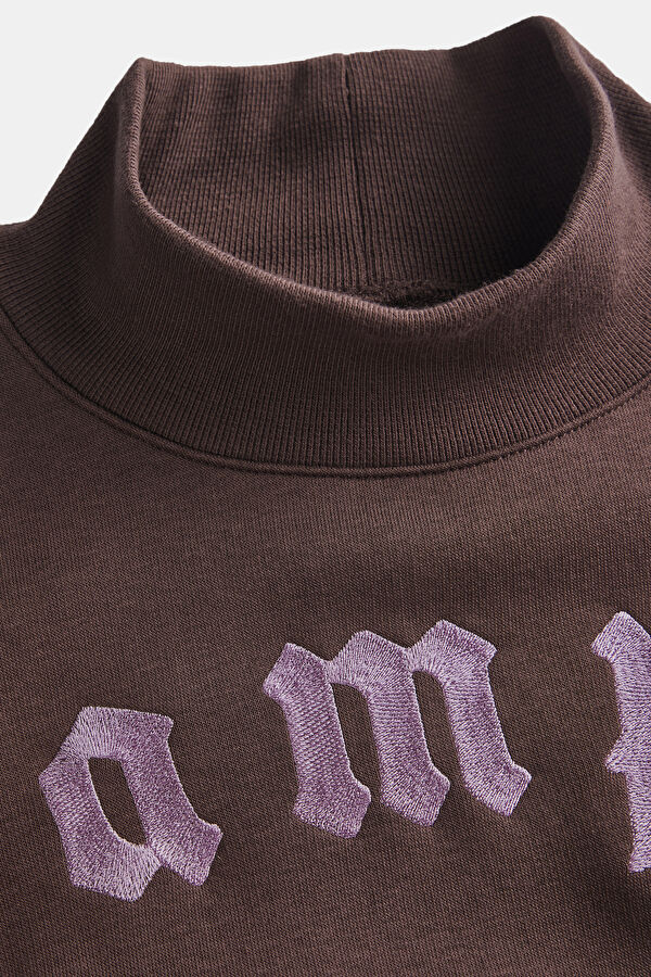 Kahve Balıkçı Yaka Sweatshirt 3