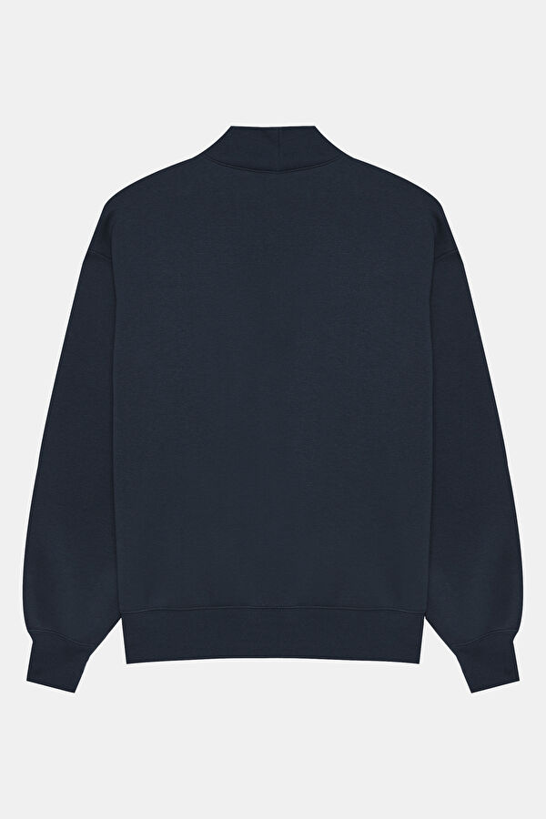 Lacivert Balıkçı Yaka Sweatshirt 2