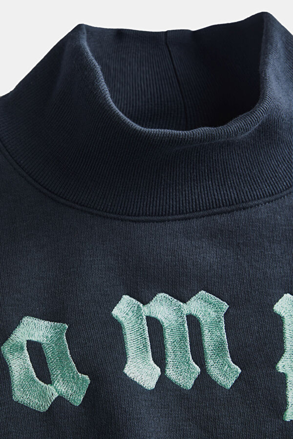 Lacivert Balıkçı Yaka Sweatshirt 3