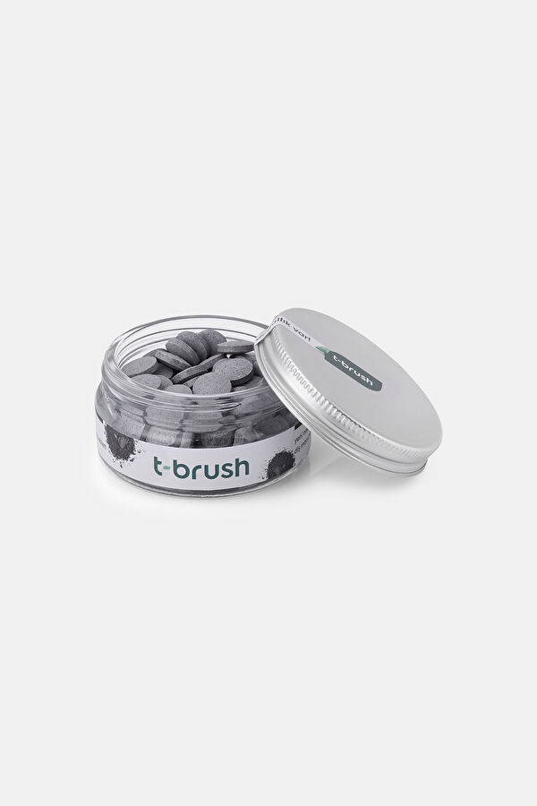 T-Brush Aktif Kömürlü Florürlü Glutensiz Beyazlatıcı Doğal Diş Macunu Tableti - 90 Tablet 3