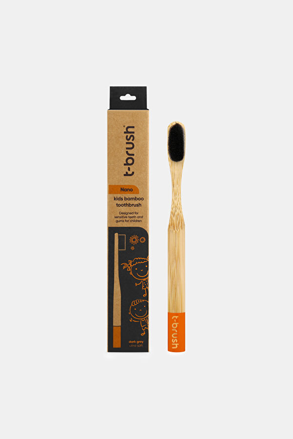 T-Brush Nano Çocuk Diş Fırçası Siyah Renk Ultra Soft 4