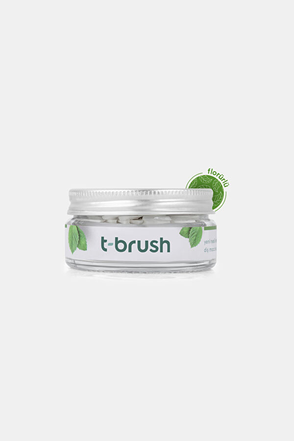 T-Brush Naneli Florürlü Glutensiz Doğal Diş Macunu Tableti - 90 Tablet 4