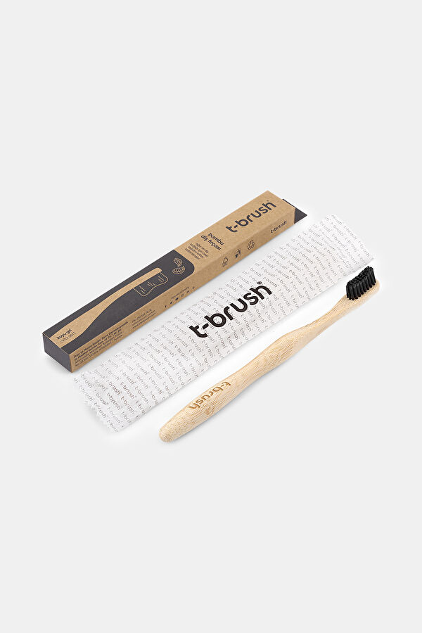 Doğal Bambu Vegan Orta Sert Siyah Diş Fırçası