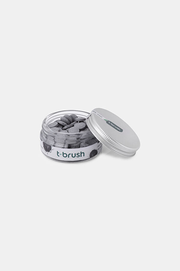 T-Brush Aktif Kömürlü Florürsüz Glutensiz Beyazlatıcı Doğal Diş Macunu Tableti - 90 Tablet 3
