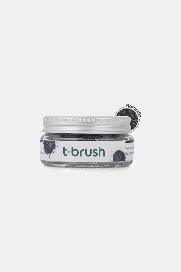 T-Brush Aktif Kömürlü Florürsüz Glutensiz Beyazlatıcı Doğal Diş Macunu Tableti - 90 Tablet 4