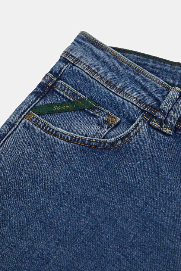 Relax Fit Indigo Straight Leg Men's Jeans 4