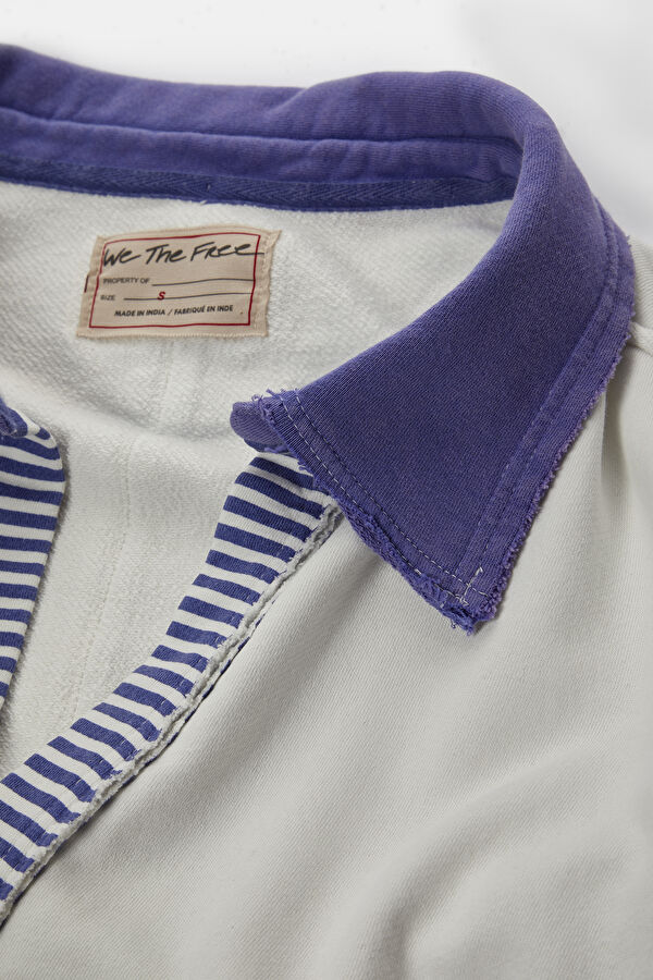 White Striped Long-Sleeved Women's Blouse 3