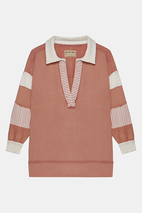 White Striped Long-Sleeved Women's Blouse 3