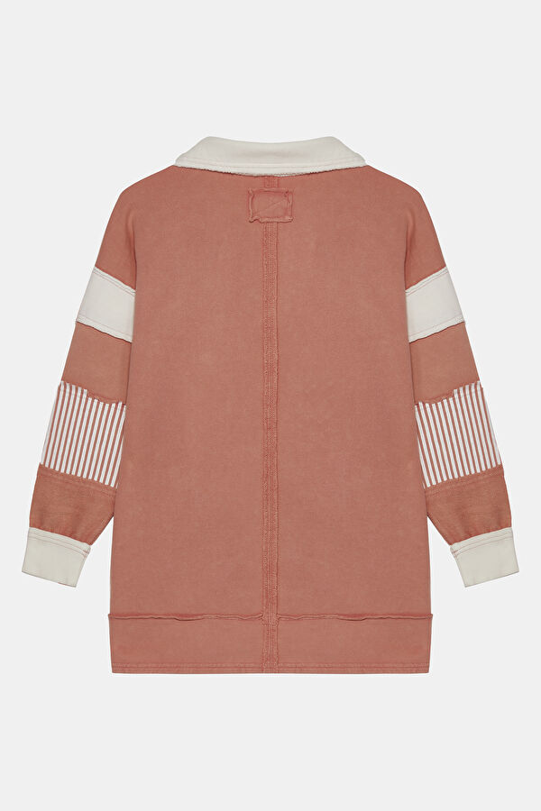 White Striped Long-Sleeved Women's Blouse 4
