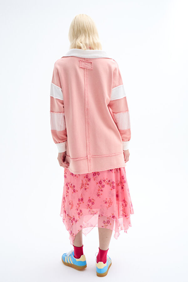 White Striped Long-Sleeved Women's Blouse 2