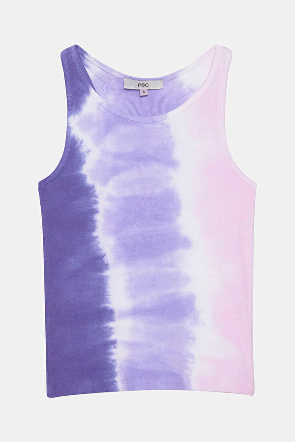 Purple Crew Neck Batik Women's T-Shirt