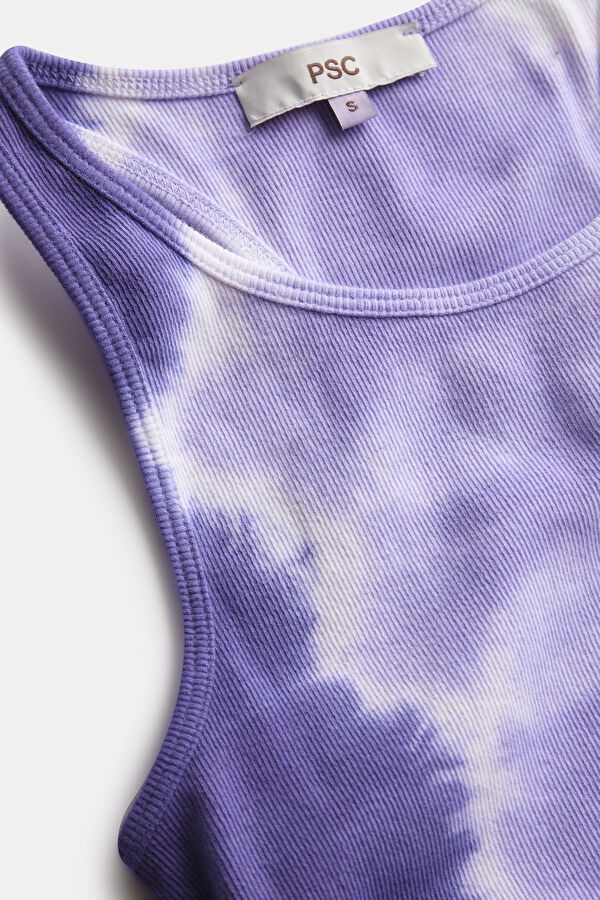 Purple Crew Neck Batik Women's T-Shirt 3