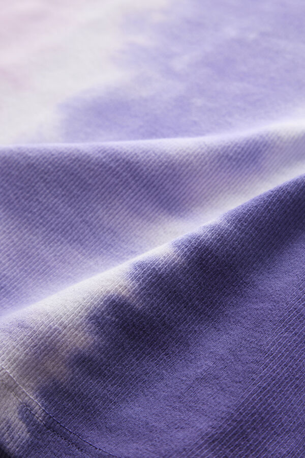 Purple Crew Neck Batik Women's T-Shirt 4