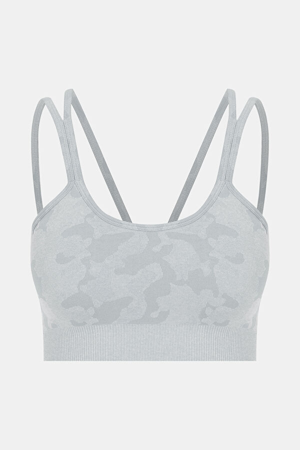Açık Gri Desenli Bralet