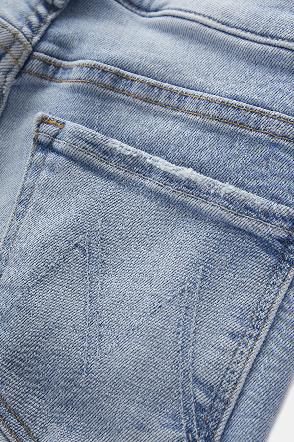 Blue Straight Leg Women's Trousers 4
