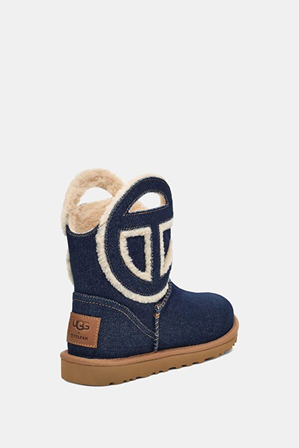 W Ugg X Telfar Logo Mini Mavi Kadın Bot 4