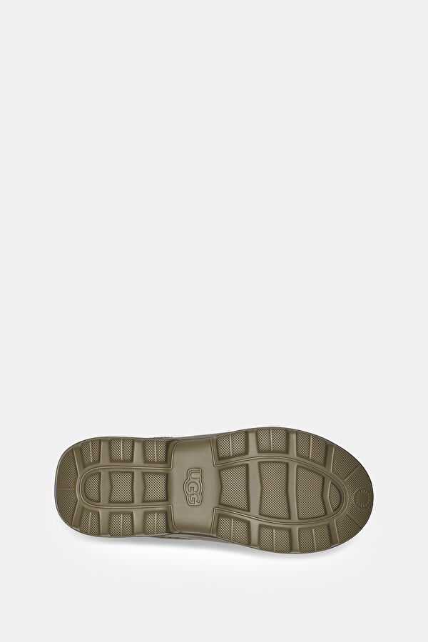 Khaki Leather Slipper 5