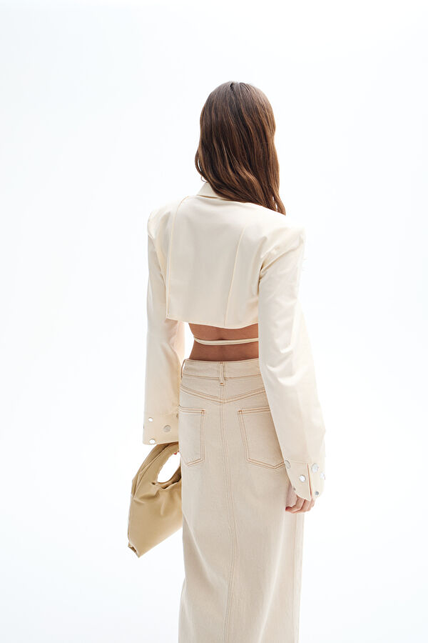 Comfort Ecru Mandarin collar Shirt 2